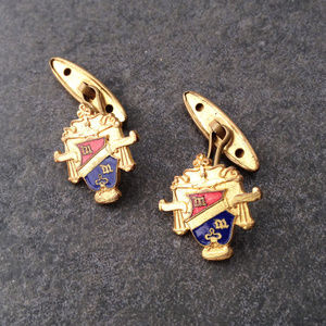 Antque Gold Crest Cufflinks